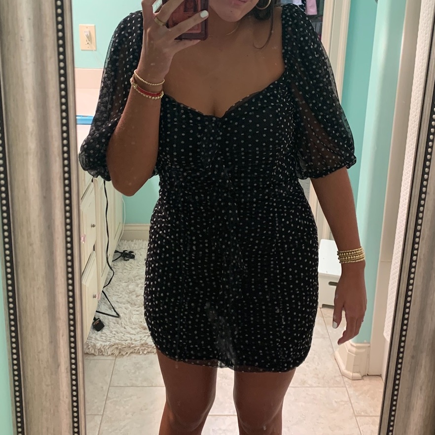 Zara Polka Dot Black And White Dress Tulle